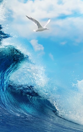 蓝色大海自然景色壁纸