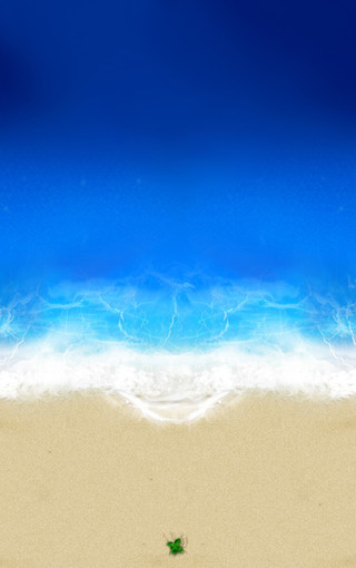 蓝色风景iPhone 6 plus手机壁纸(3)