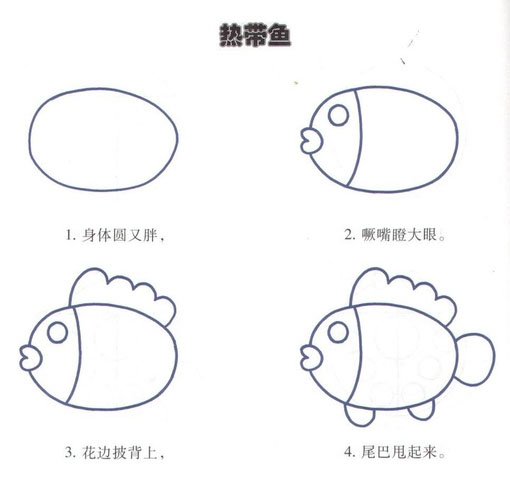 热带鱼简单的简笔画