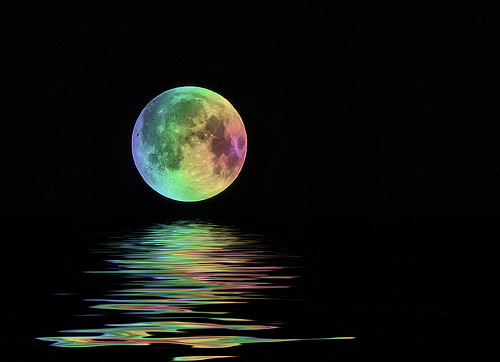 夜晚月亮星空图片(5)