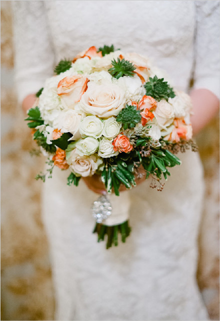 关于婚礼上手捧花的花朵唯美小清新图片(4)