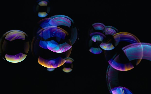 彩色梦幻的水气泡优美高清图片