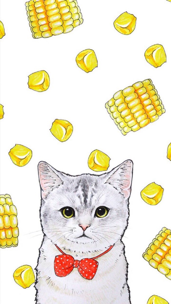 唯美的猫咪动物插画图片(3)