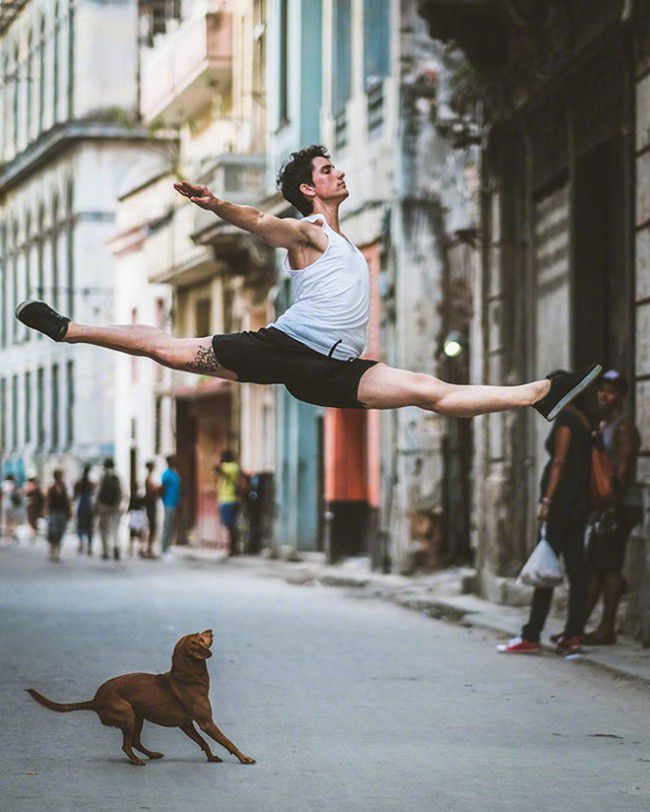 街头舞蹈的芭蕾舞舞者优美摄影图片(3)
