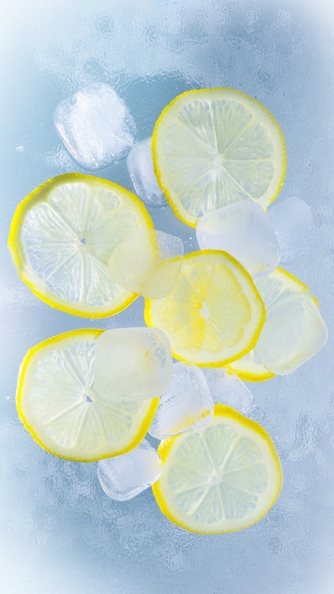 小清新新鲜柠檬清爽手机背景图片