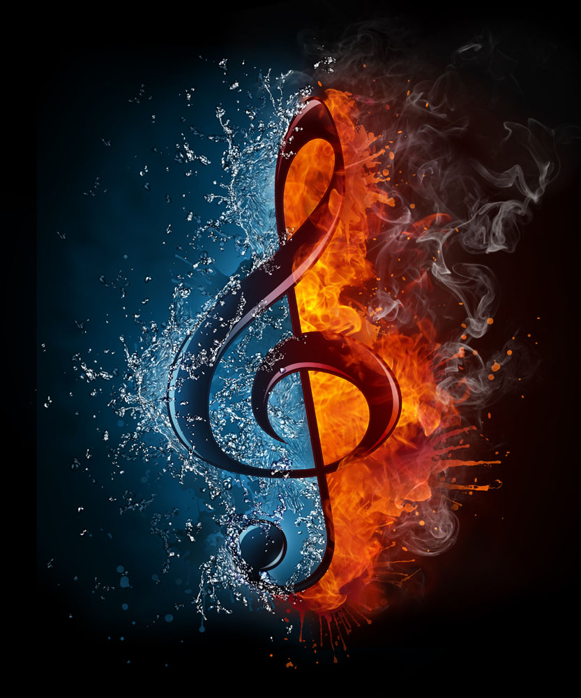燃烧的音乐符号素材(2)