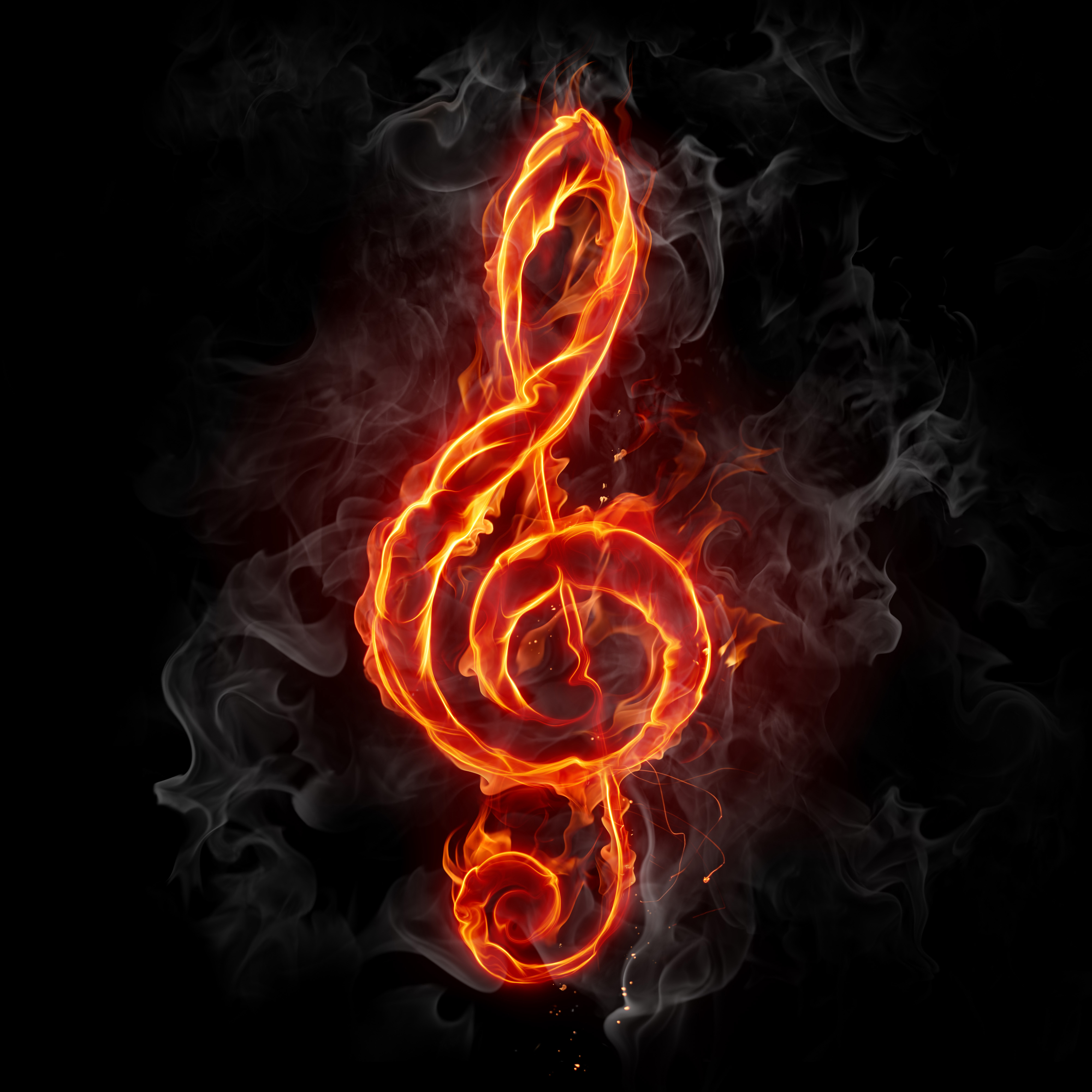 燃烧的音乐符号素材(3)