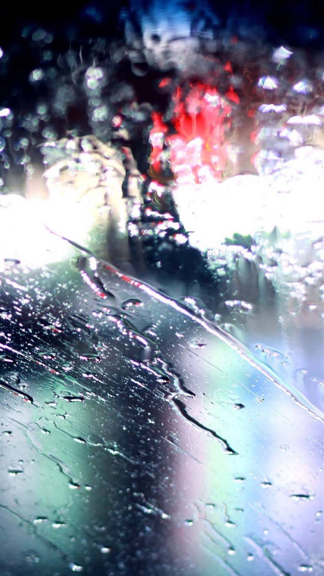 水珠滴落在玻璃下雨图片大全(8)