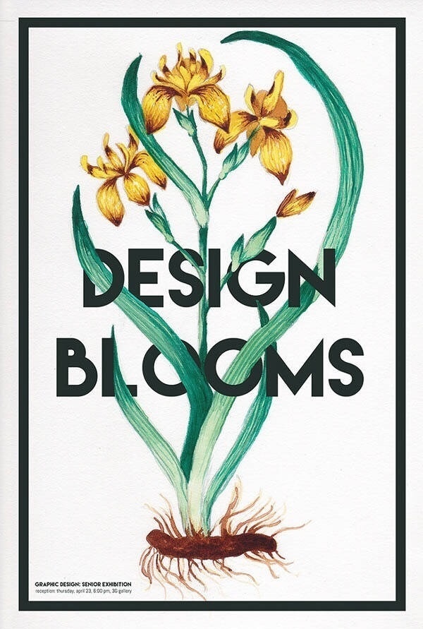 创意花朵文字海报设计模板(5)