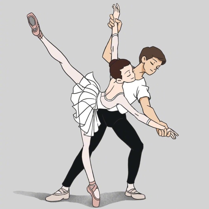优美的芭蕾舞者插画图片(5)