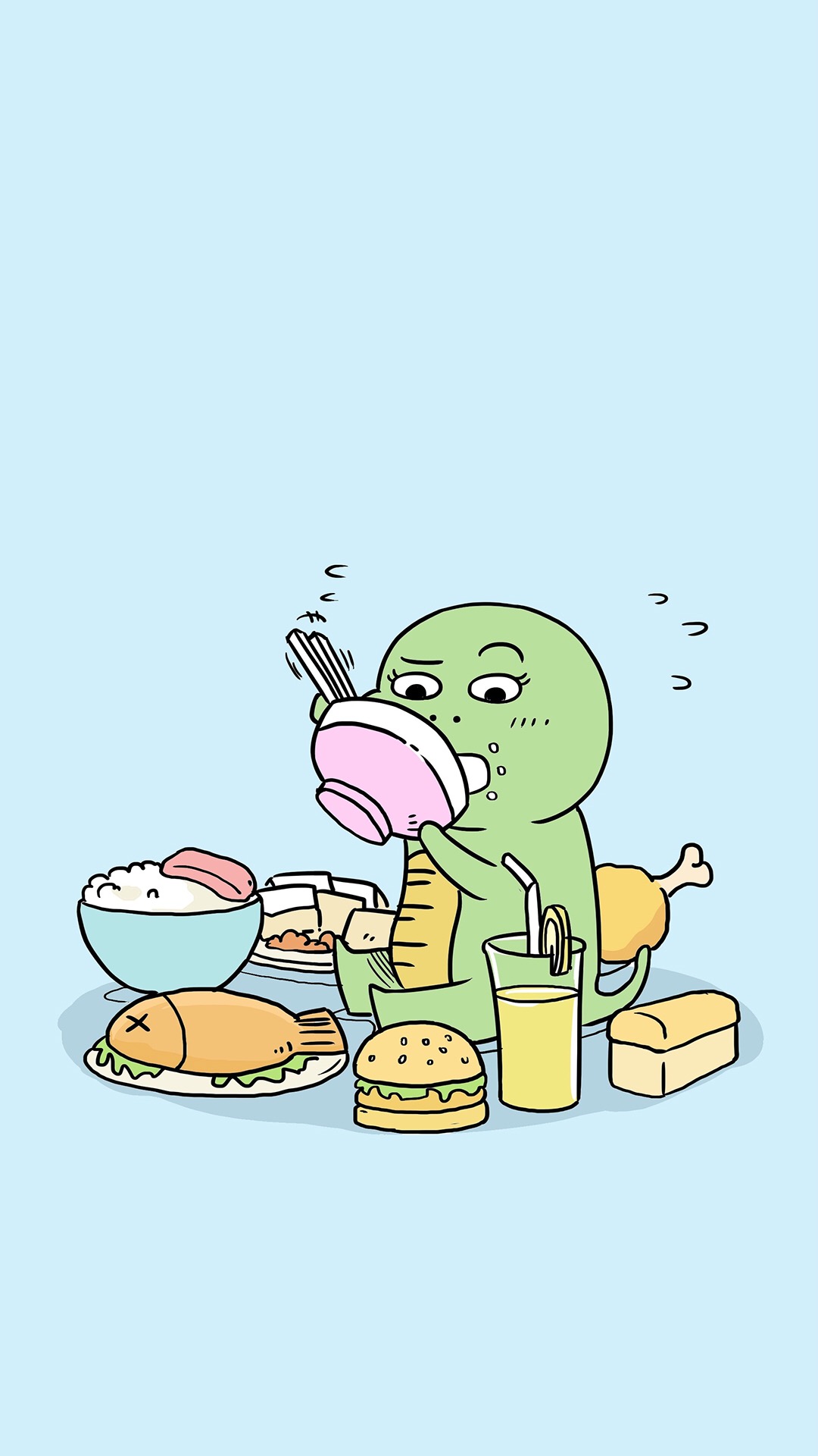 卡通可爱鳄鱼手机壁纸(2)
