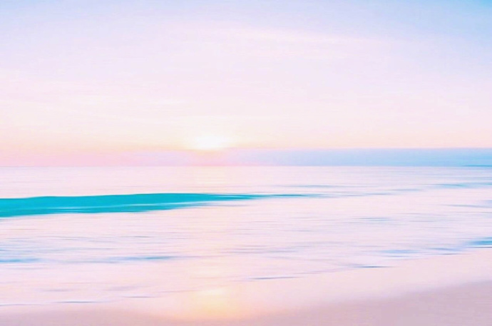 大海也是梦幻的颜色 粉色沙滩大海图片(3)