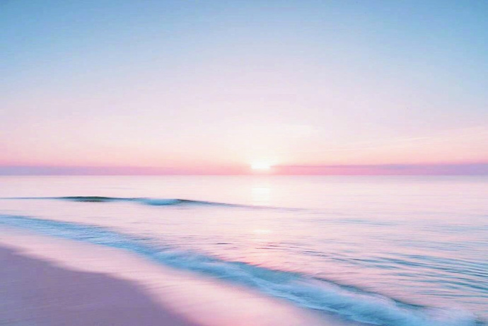 大海也是梦幻的颜色 粉色沙滩大海图片(6)
