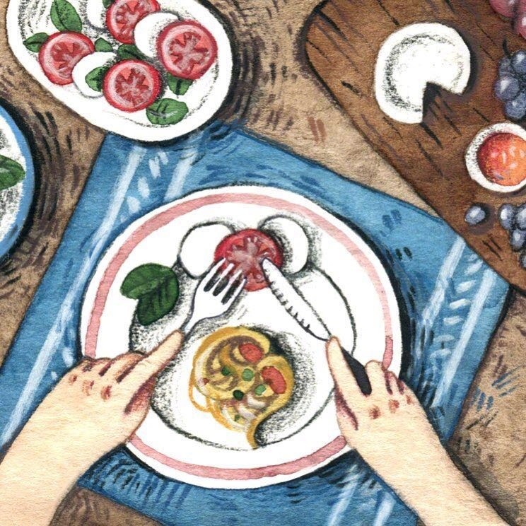 食物手绘插画 享受美食和环游世界(3)