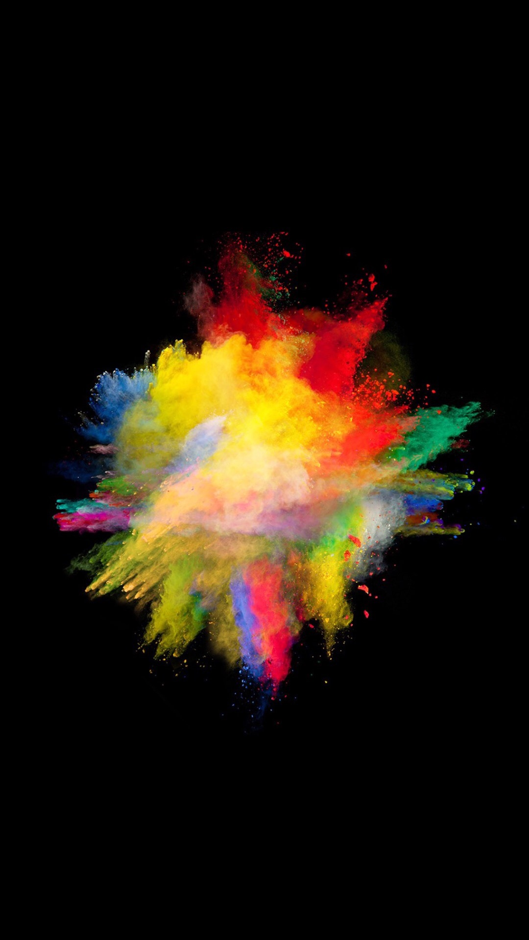 粉尘爆炸图片 创意色彩粉尘爆炸效果手机壁纸(2)