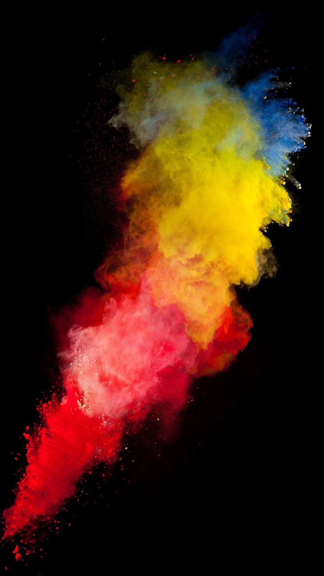 粉尘爆炸图片 创意色彩粉尘爆炸效果手机壁纸