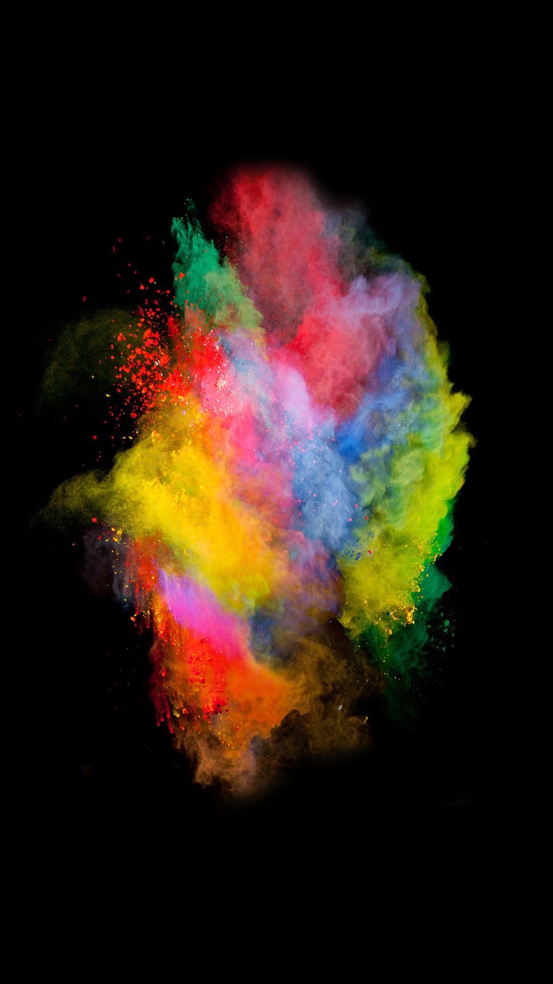 粉尘爆炸图片 创意色彩粉尘爆炸效果手机壁纸(4)