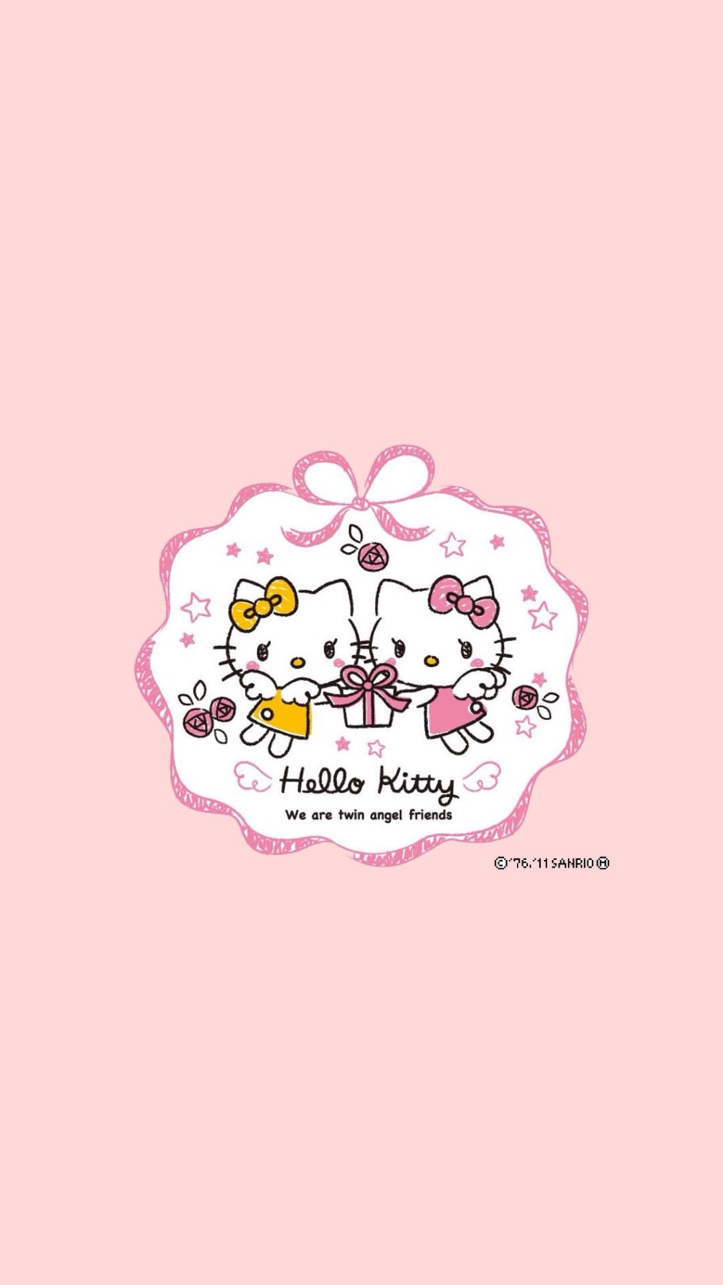 Hello Kitty手机壁纸粉色 可爱hellokitty手机主题壁纸(5)