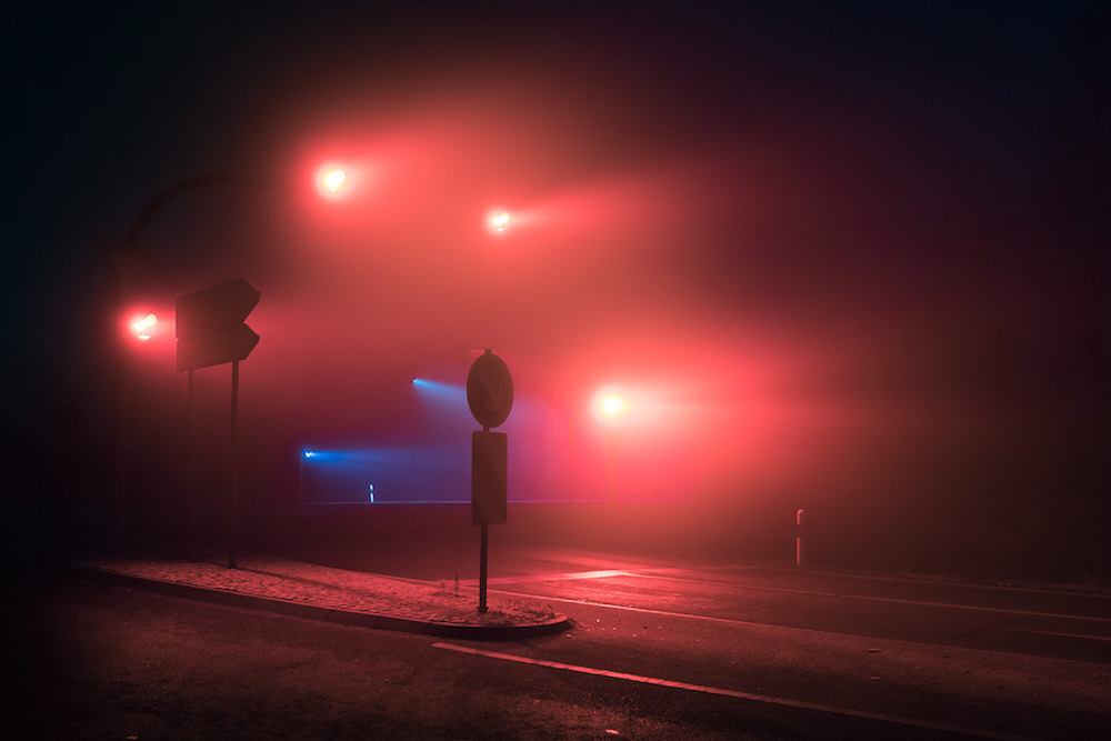 夜景图片唯美 深夜，无人的街，朦胧的光(6)