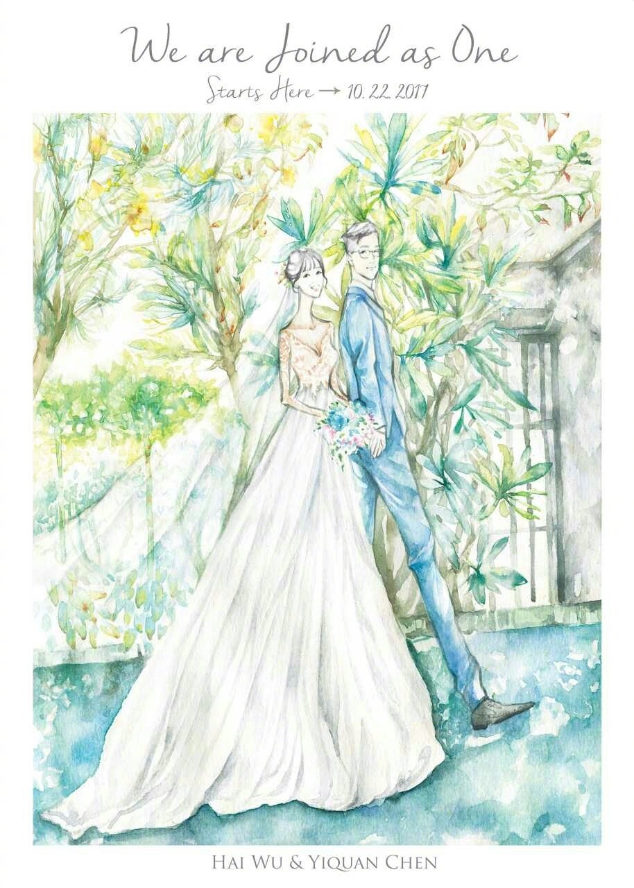 手绘图片唯美人物 曼妙的婚礼手绘图片(6)