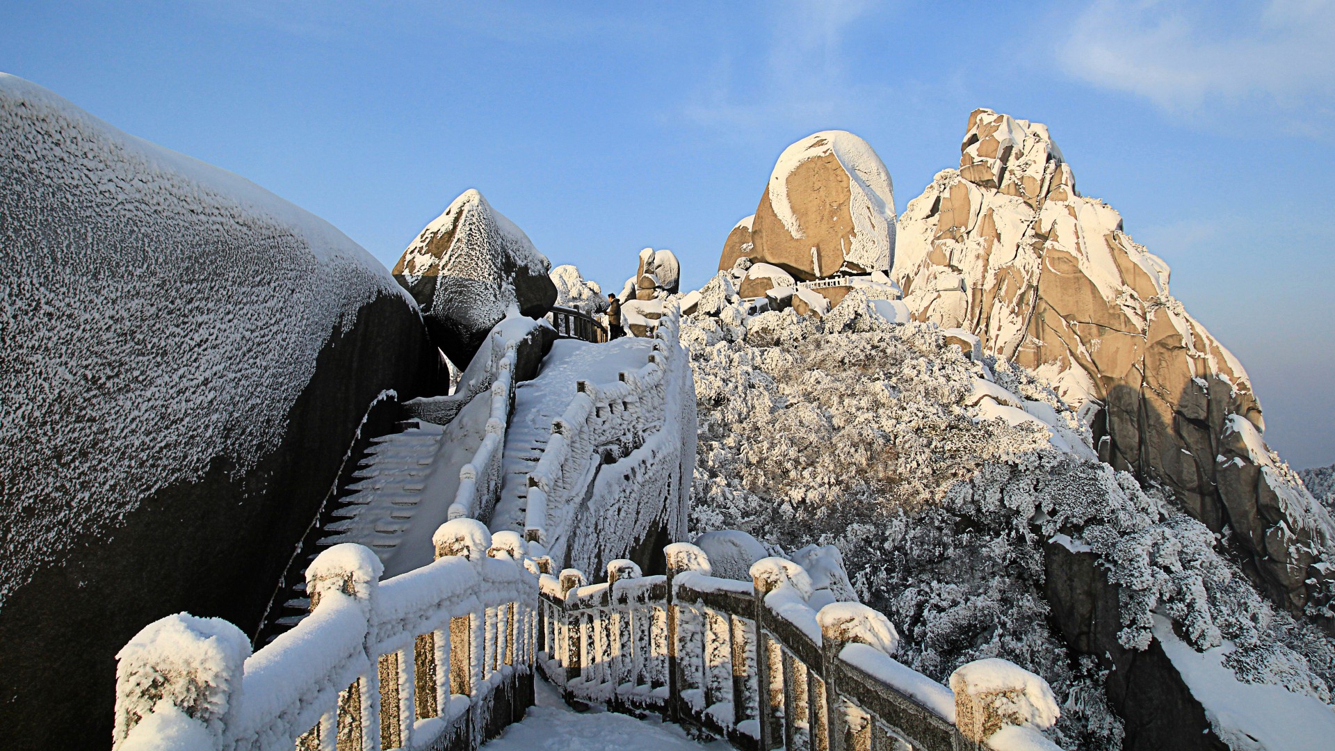 雪景图片唯美 安徽天柱山雪景图片(4)