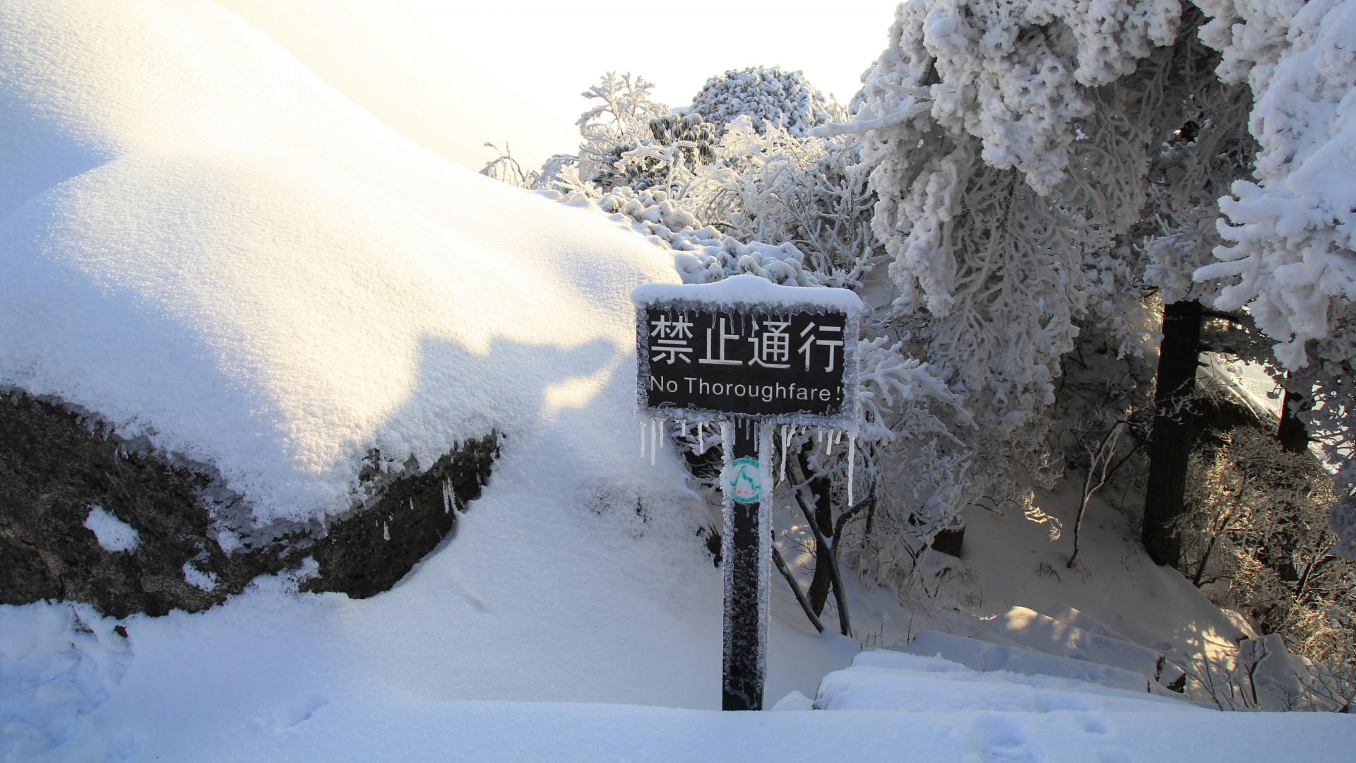 雪景图片唯美 安徽天柱山雪景图片(5)