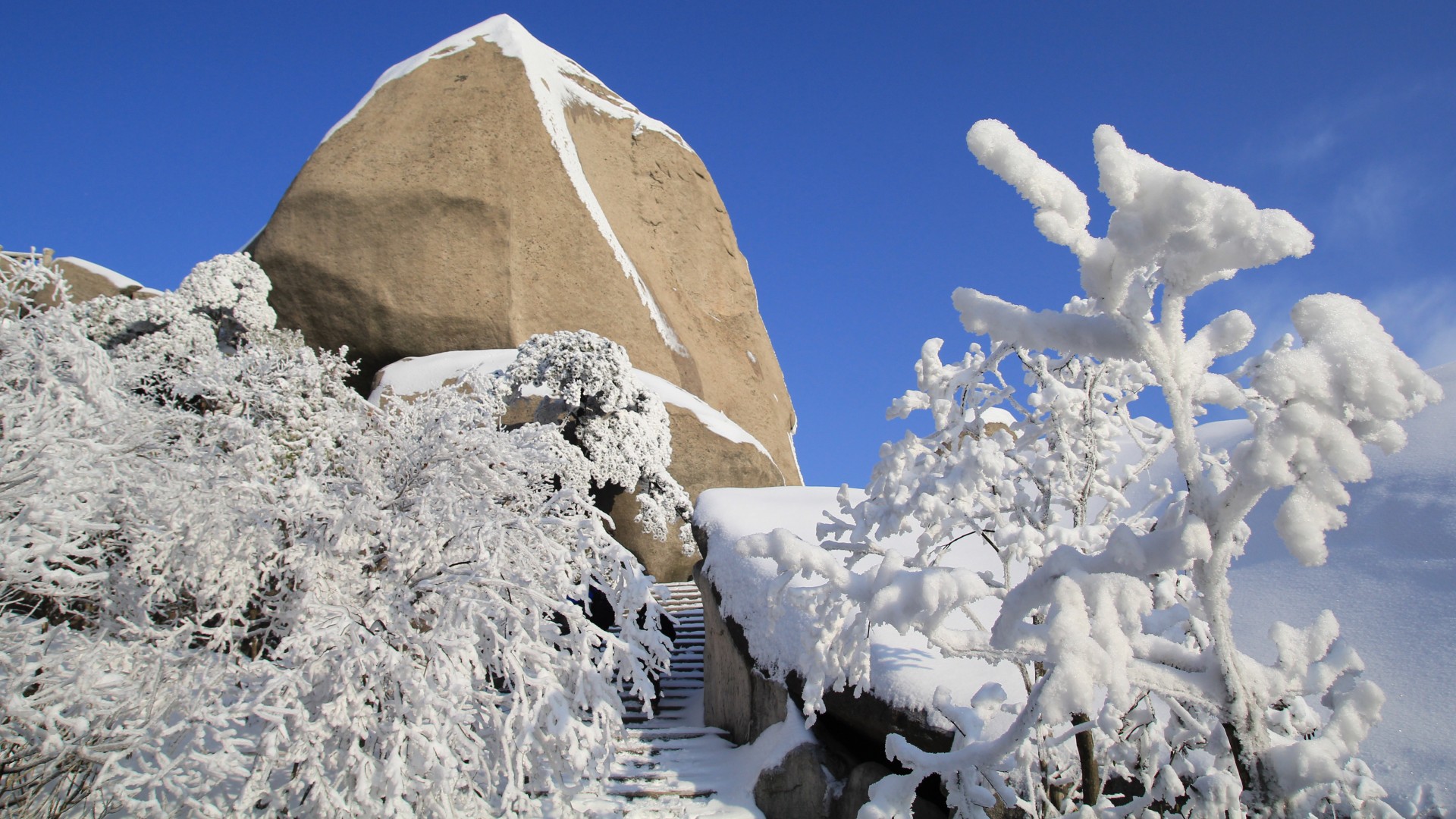 雪景图片唯美 安徽天柱山雪景图片(7)