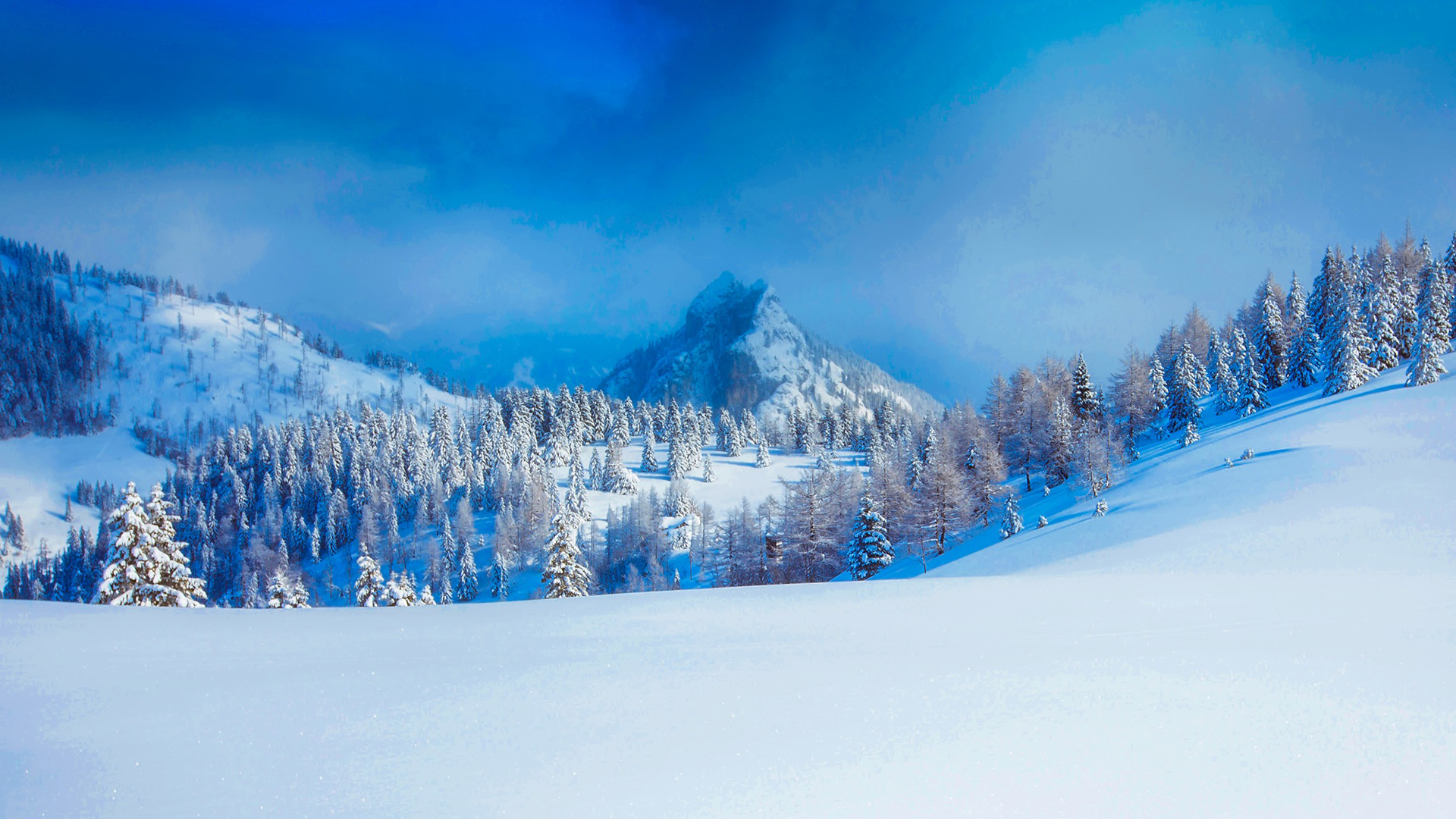 冬天雪景图片 绝美雪山唯美自然风光图片(8)