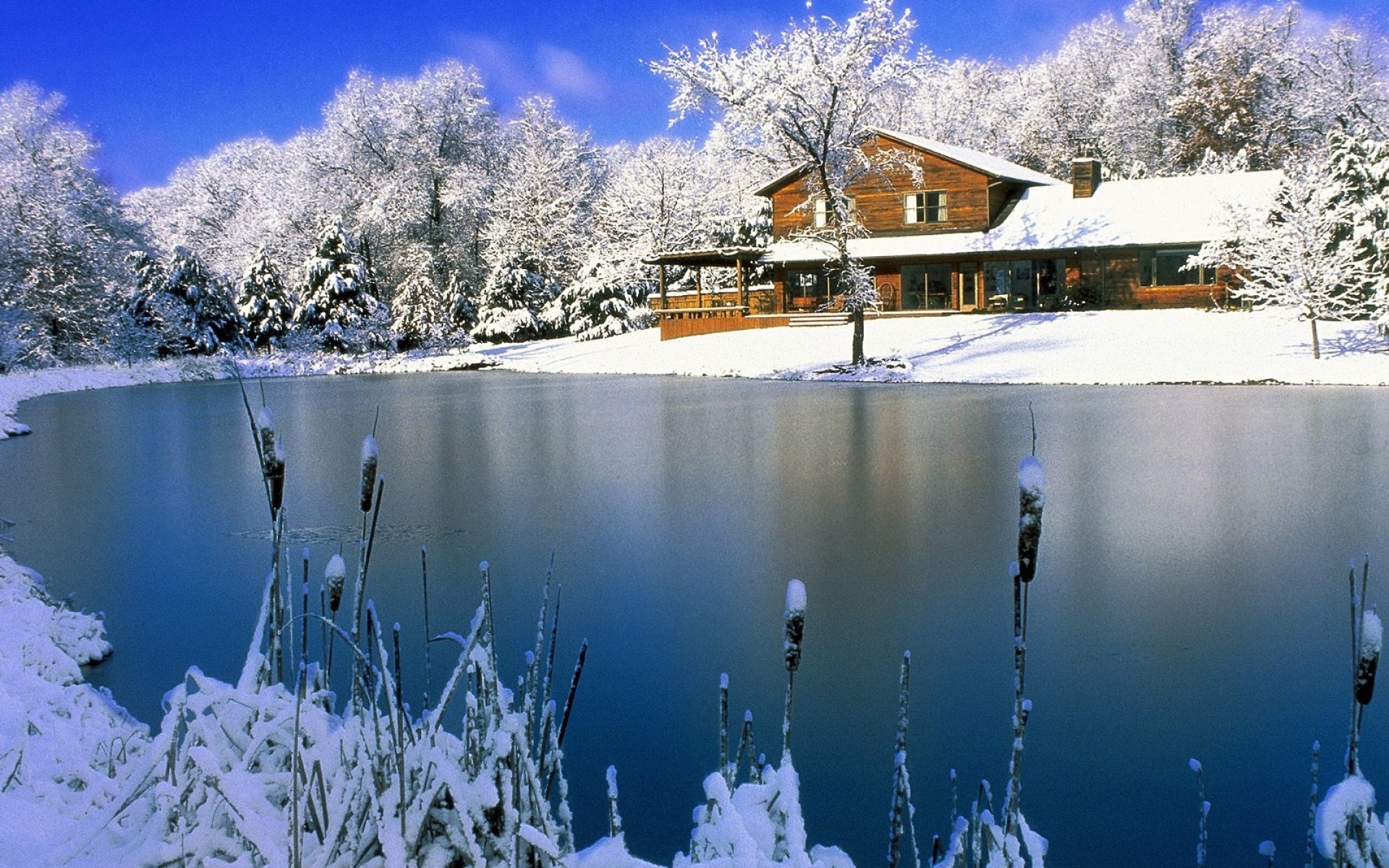 电脑主题图片大全 冬季雪景唯美自然风光图片