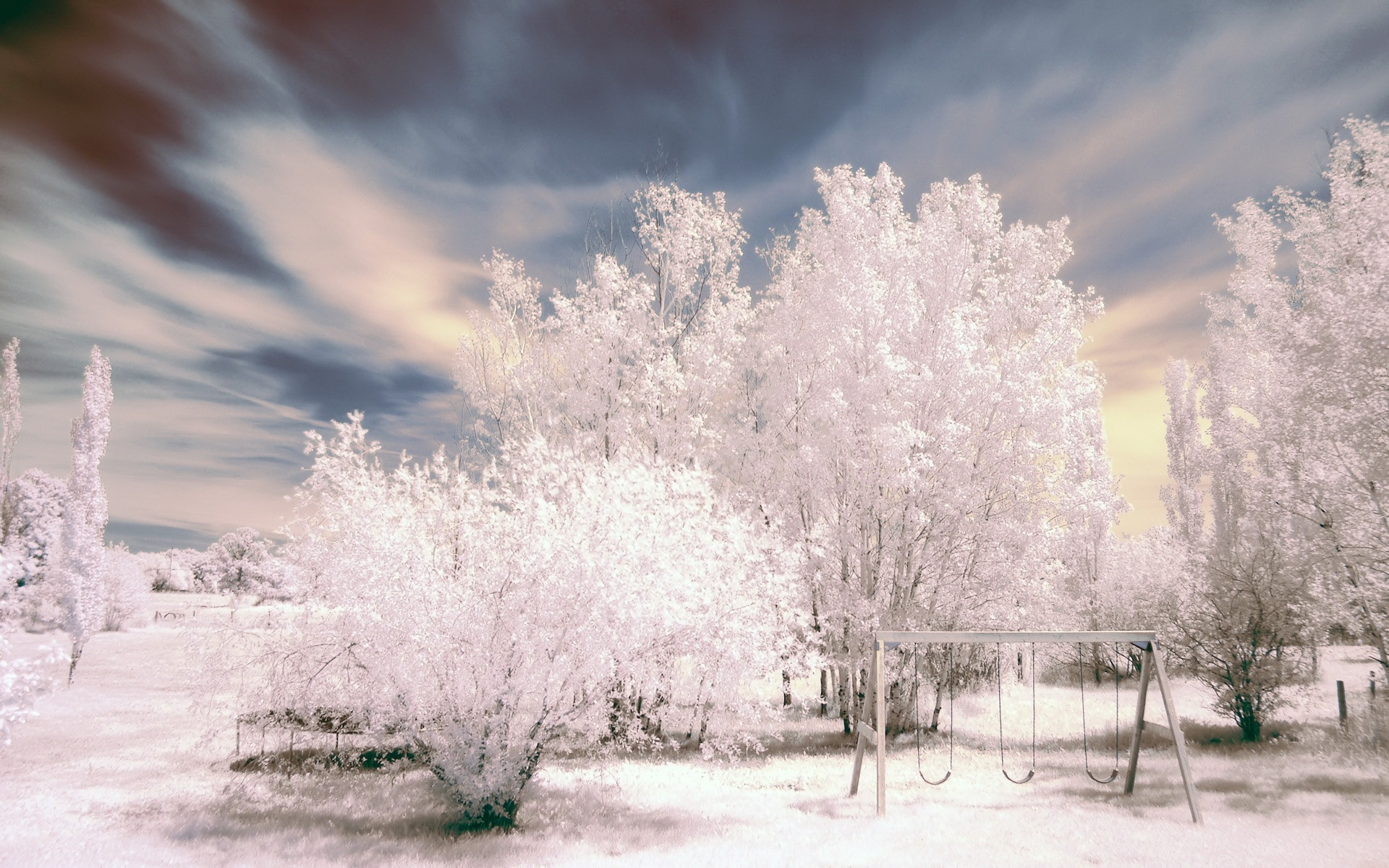 电脑主题图片大全 冬季雪景唯美自然风光图片(6)