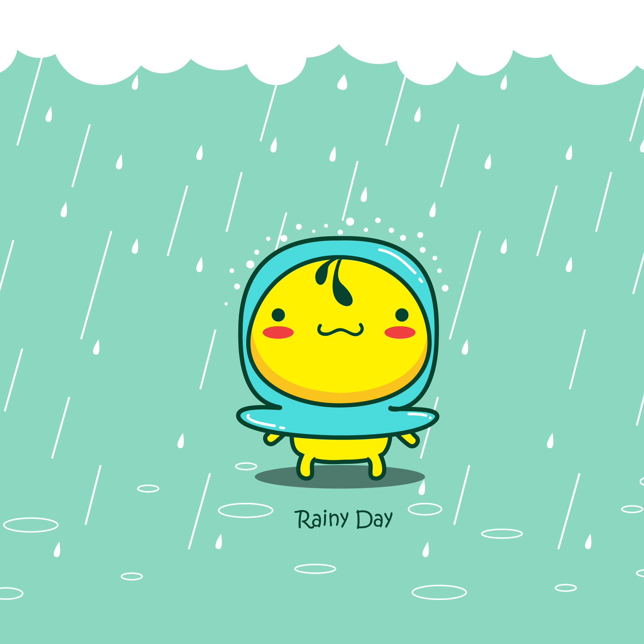 下雨卡通图片 卡通油爆叽丁下雨天(5)