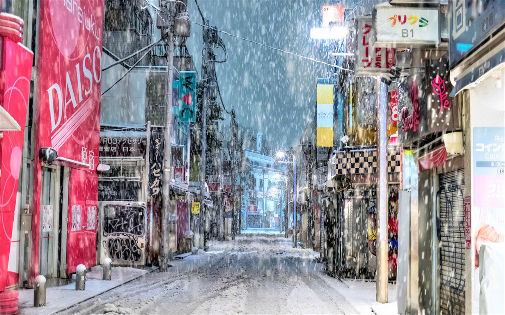 城市雪景图片 东京下雪唯美城市雪景(3)