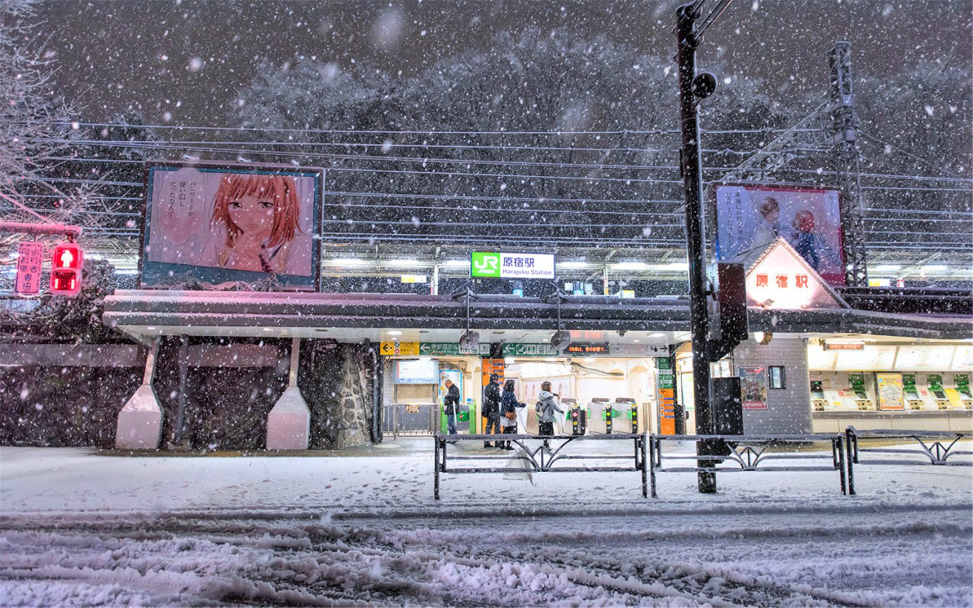 城市雪景图片 东京下雪唯美城市雪景(7)