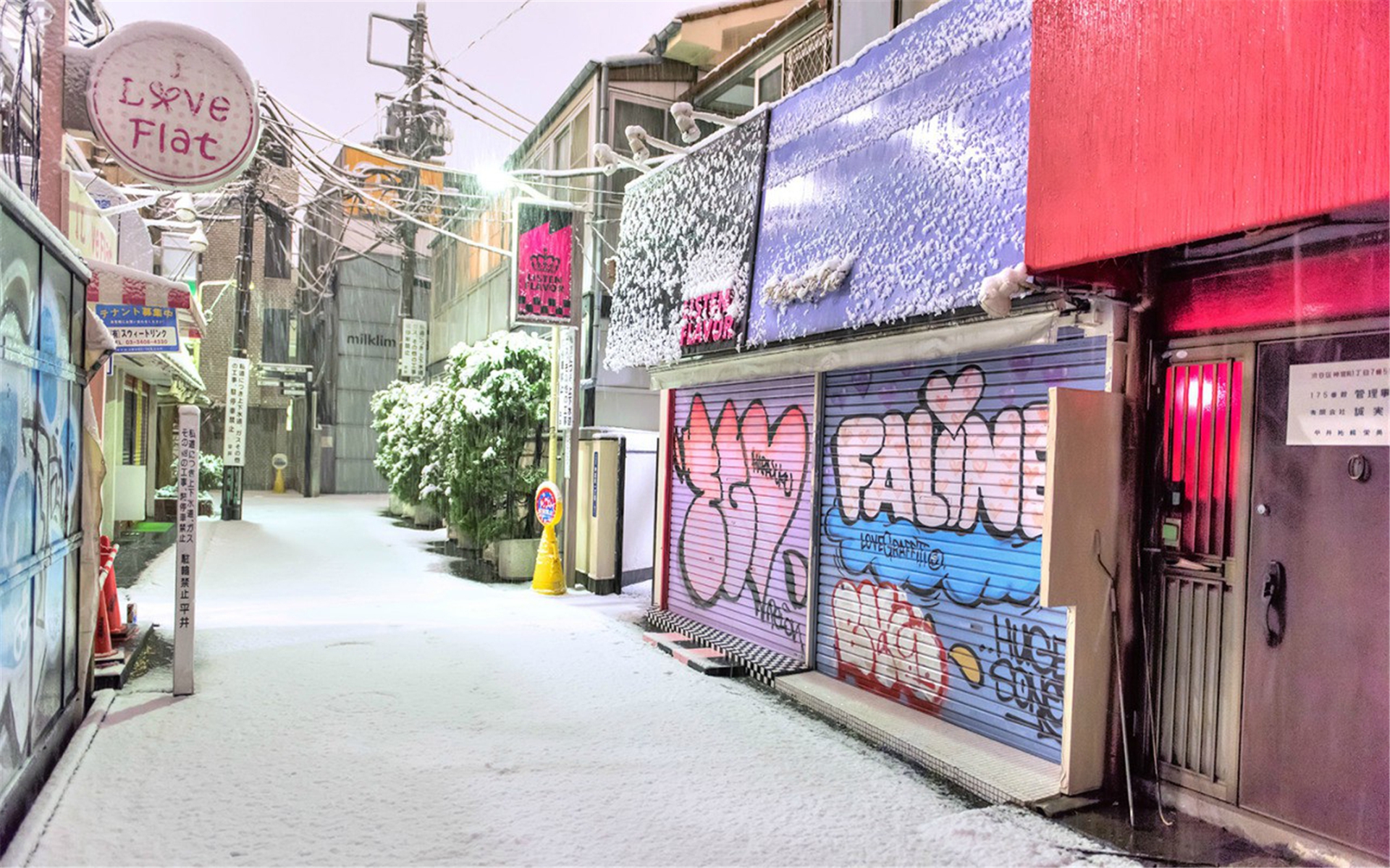 城市雪景图片 东京下雪唯美城市雪景(8)