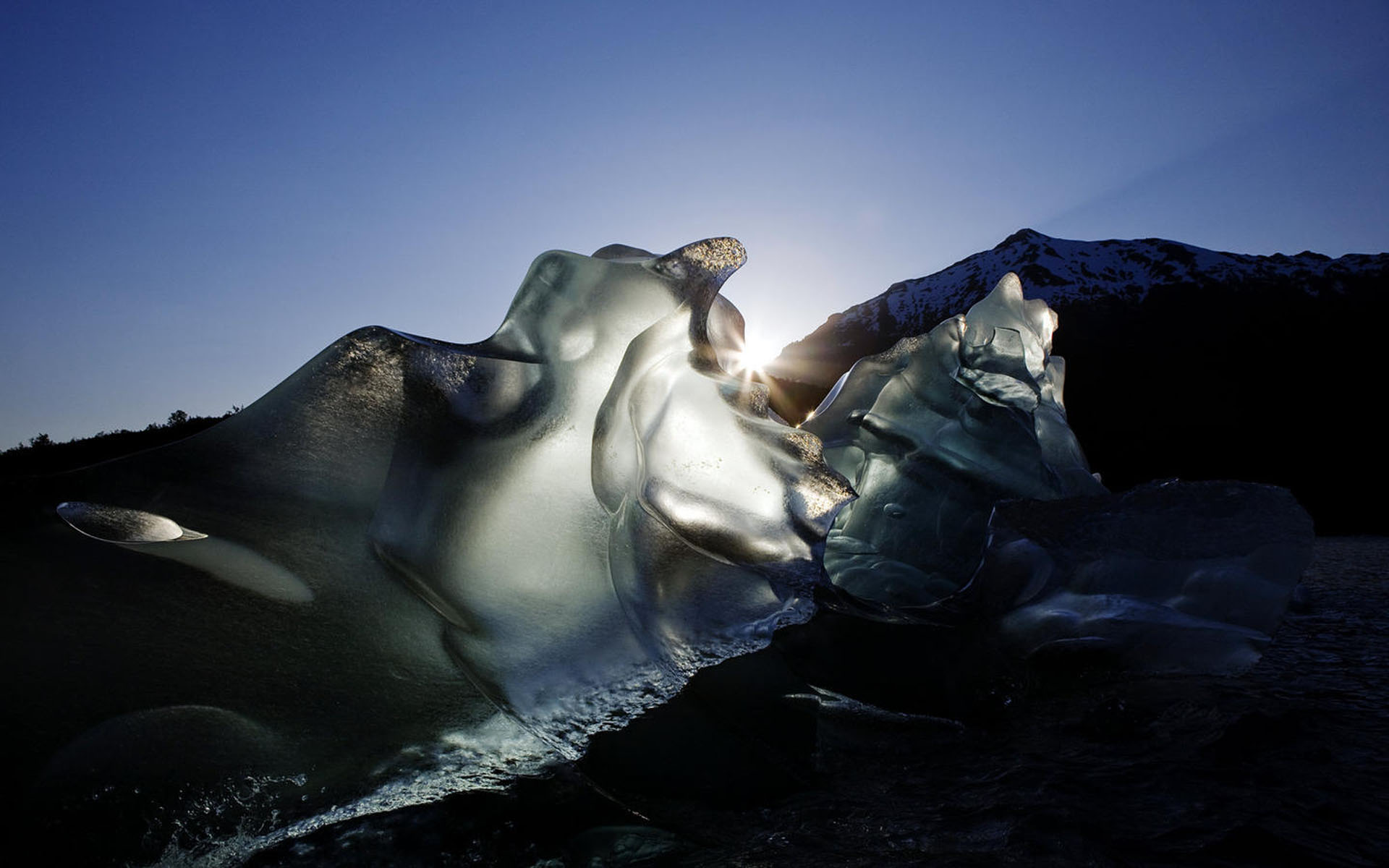 自然风景摄影作品 唯美白色冰山壮观风景图片(2)