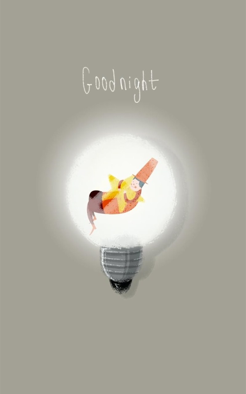 晚安图片高清 创意晚安带字插画图片