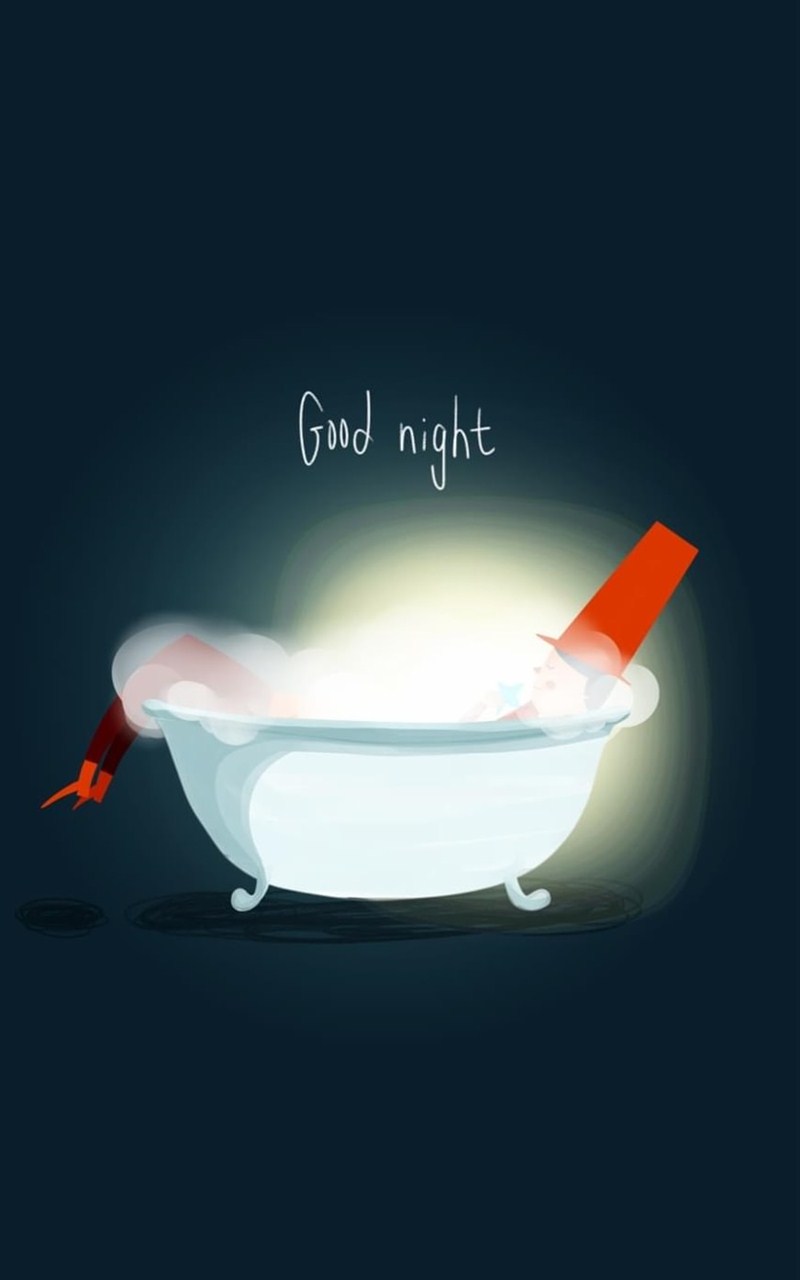 晚安图片高清 创意晚安带字插画图片(6)