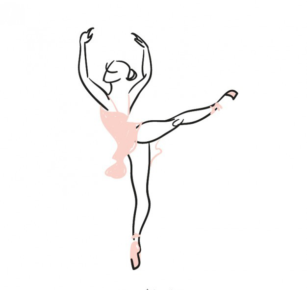 芭蕾舞图片唯美手绘 手绘芭蕾舞女孩图片(4)