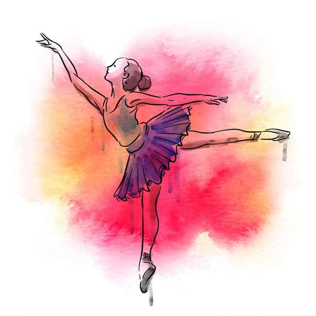 芭蕾舞图片唯美手绘 手绘芭蕾舞女孩图片(3)