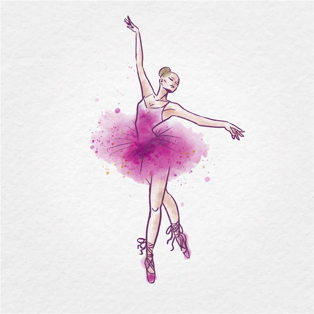 芭蕾舞图片唯美手绘 手绘芭蕾舞女孩图片(8)