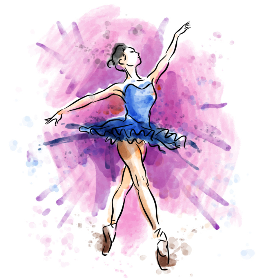 芭蕾舞图片唯美手绘 手绘芭蕾舞女孩图片(6)