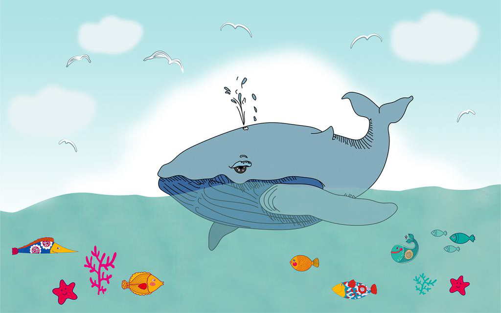 卡通蓝鲸图片 卡通可爱蓝鲸图片(3)