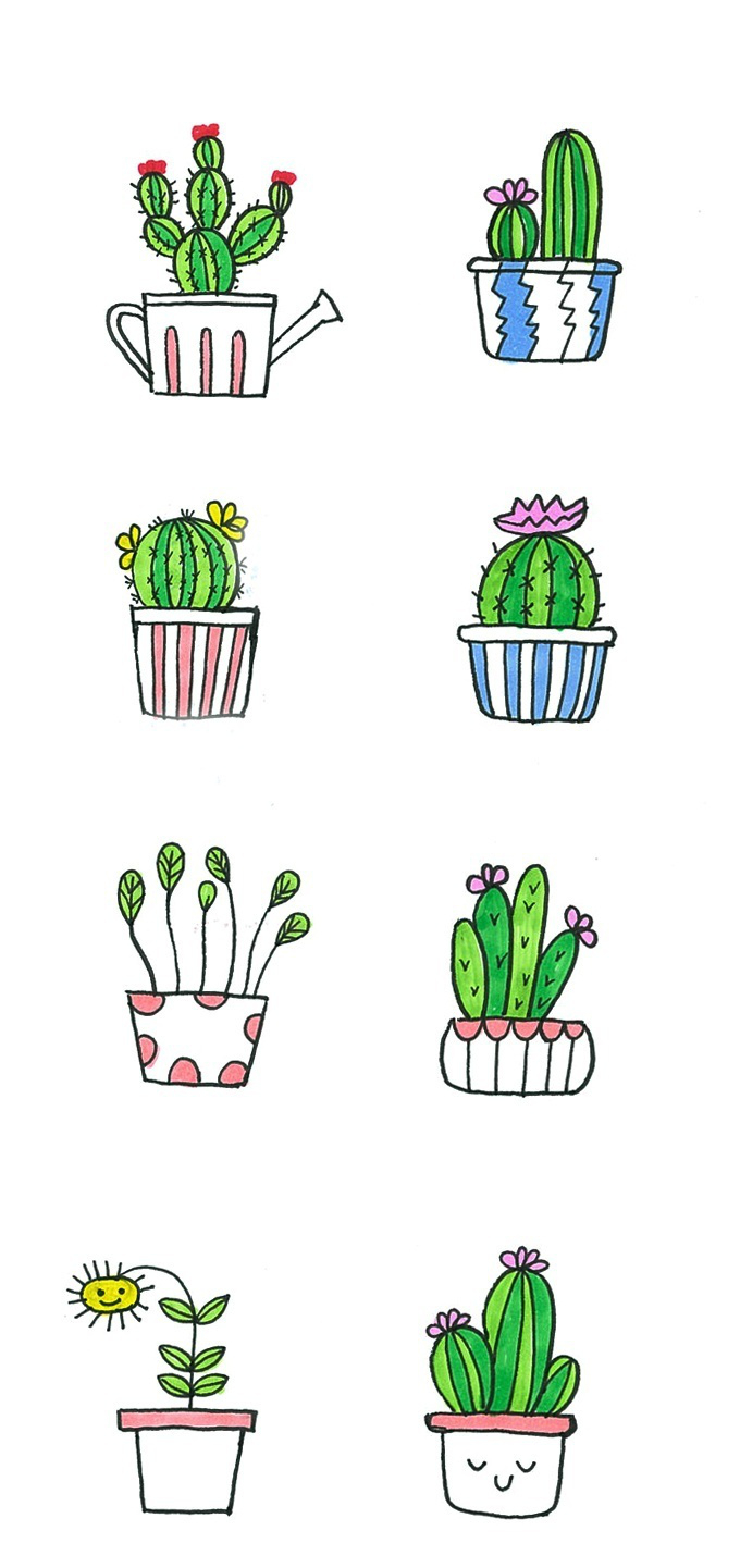 好看萌的简单手绘图案 植物简单手绘图(3)