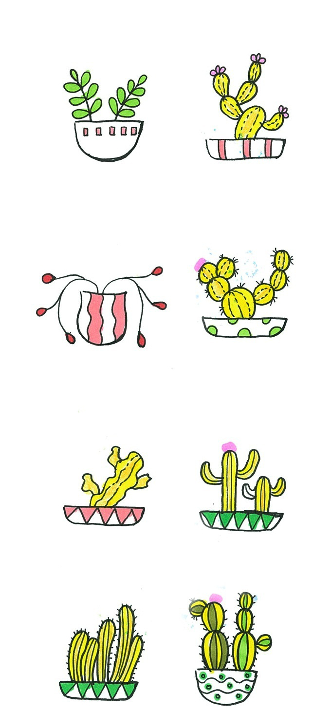 好看萌的简单手绘图案 植物简单手绘图(5)