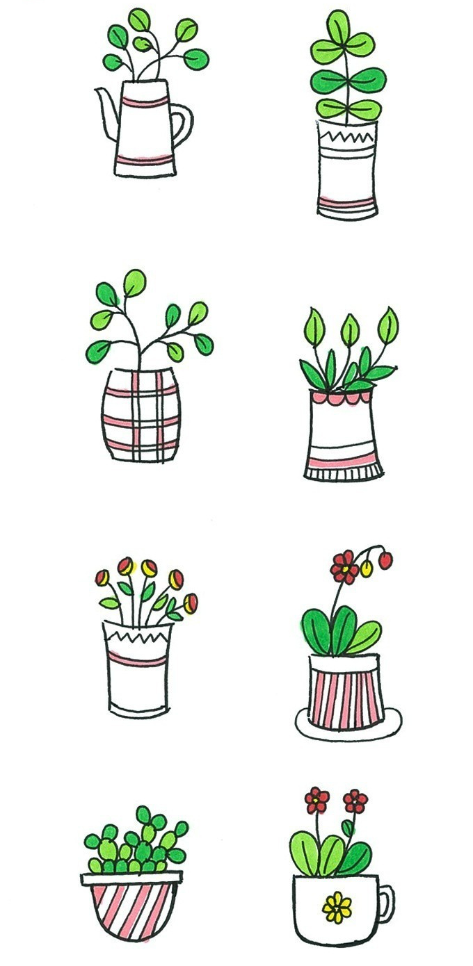 好看萌的简单手绘图案 植物简单手绘图(7)