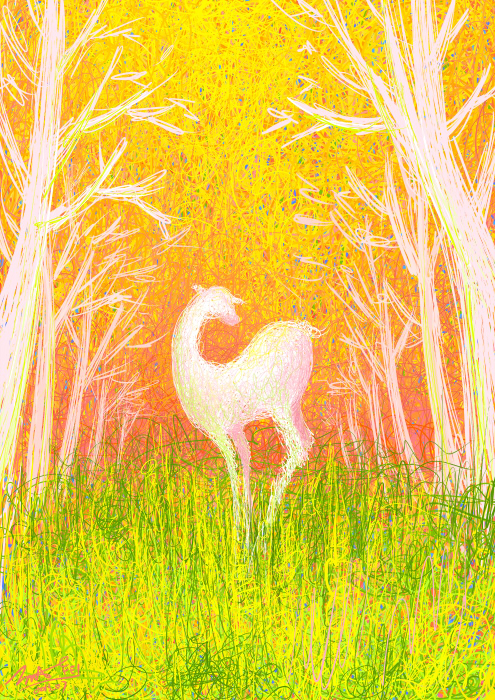 手绘鹿插画 创意手绘鹿图片(7)