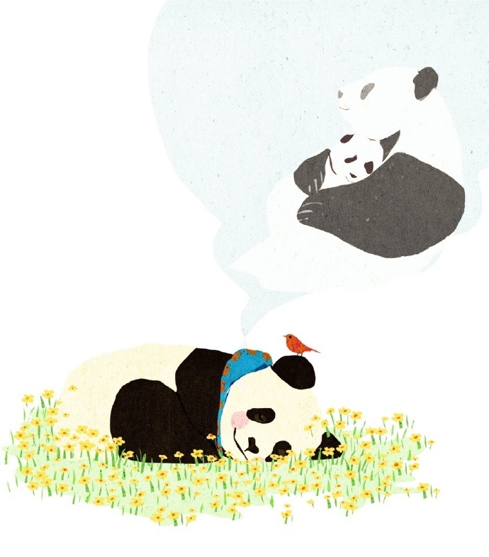 手绘熊猫图片大全可爱 熊猫手绘图片(2)