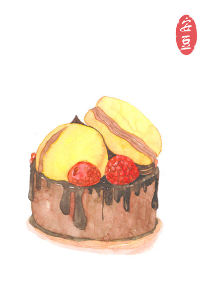 食品手绘图片大全 甜品手绘插画图片(2)