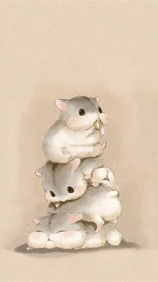 手绘仓鼠可爱图片 卡通小仓鼠壁纸(4)