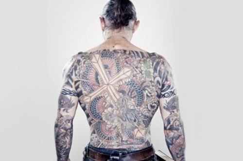 日本个性满背图腾纹身图案大全